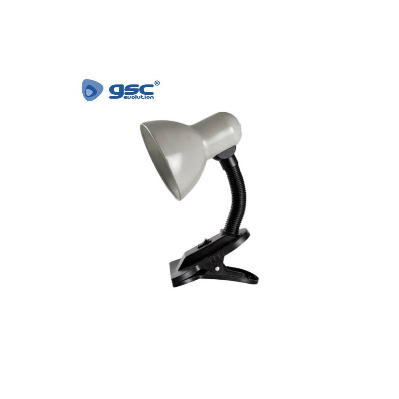 Flexo de sobremesa Saidu E27 40w con pinza Gris GSC C1/30