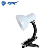 Flexo de sobremesa Saidu E27 40w con pinza Blanco GSC C1/30
