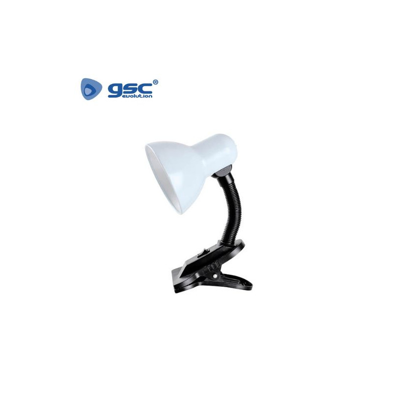Flexo de sobremesa Saidu E27 40w con pinza Blanco GSC C1/30