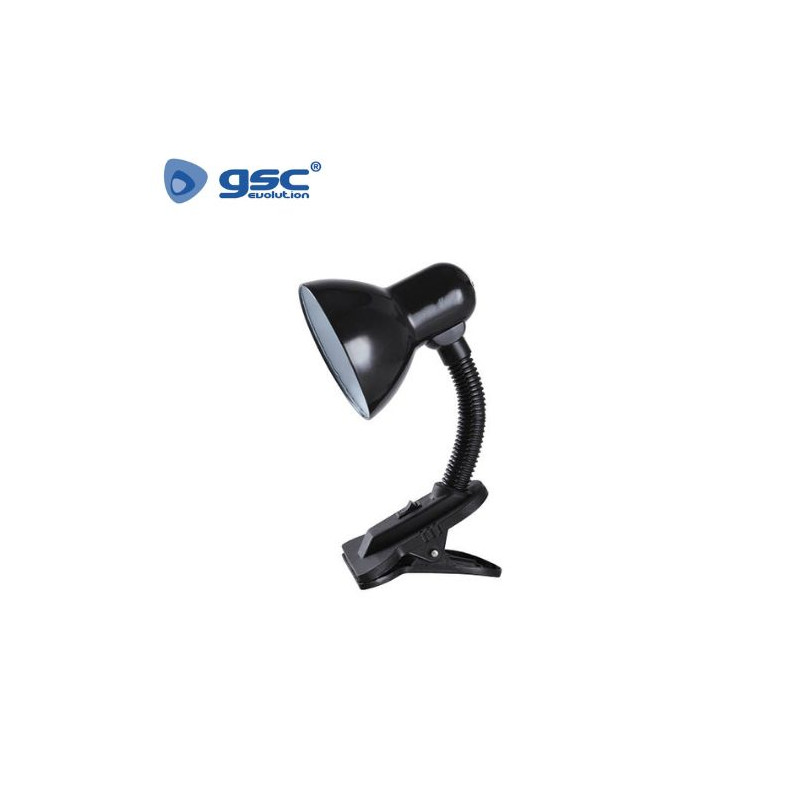Flexo de sobremesa Saidu E27 40w con pinza Negro GSC C1/30