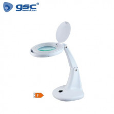 Flexo de sobremesa con lente LED 6w 6500k Blanco 3 Aumentos Baliko GSC C1/8