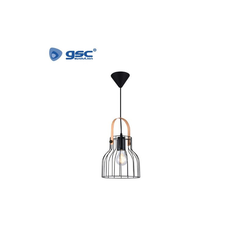 Lámpara colgante E27 40w Metal Negra Diámetro 190mm Fundi GSC C1/1