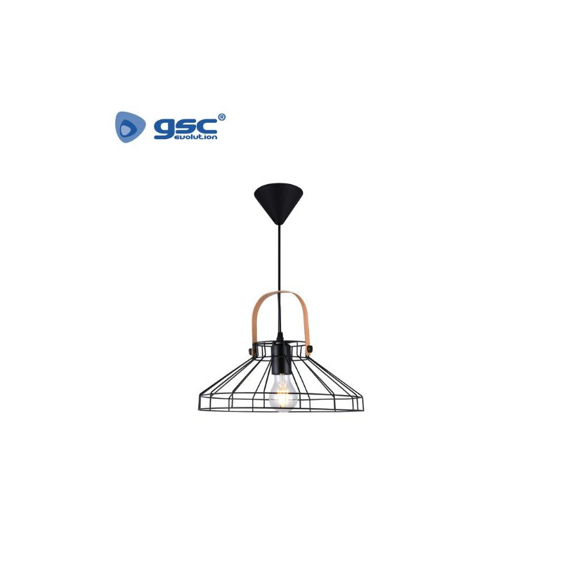 Lámpara colgante E27 40w Metal Negra Diámetro 340mm Fundi GSC C1/1