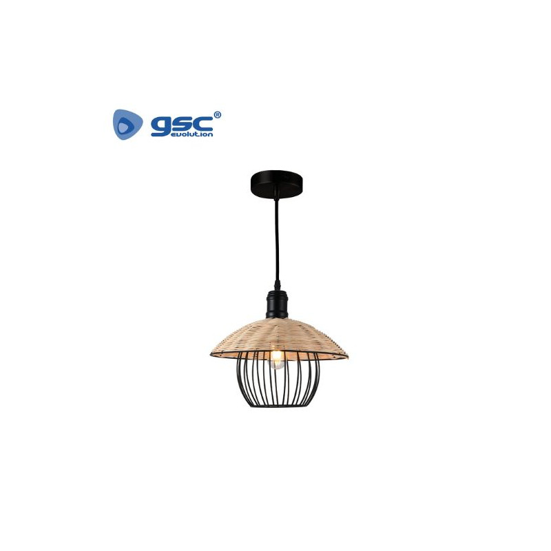 Lámpara colgante E27 40w Metal Negra Diámetro 300mm Fundi GSC C1/1