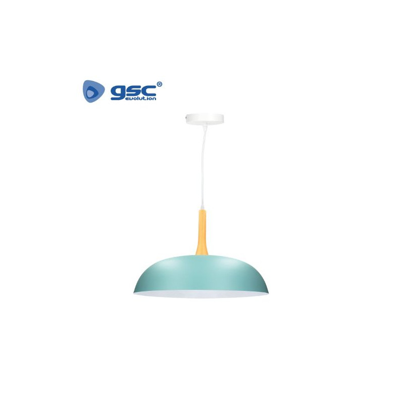 Lámpara colgante E27 40w Metal Azul Diámetro 500mm Kaseli ÚLTIMAS UNIDADES