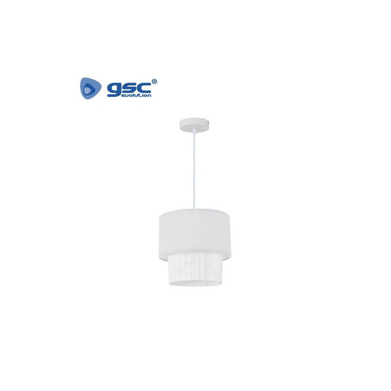 Lámpara colgante E27 40w Diámetro 280mm Blanco Serie Batwe GSC C1/1