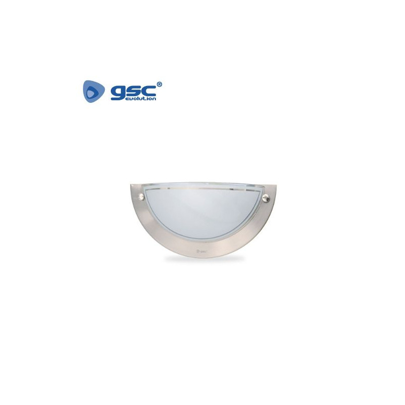 Aplique de pared 60w E27 Semicircular Interior Níquel IP20 220V GSC C1/12