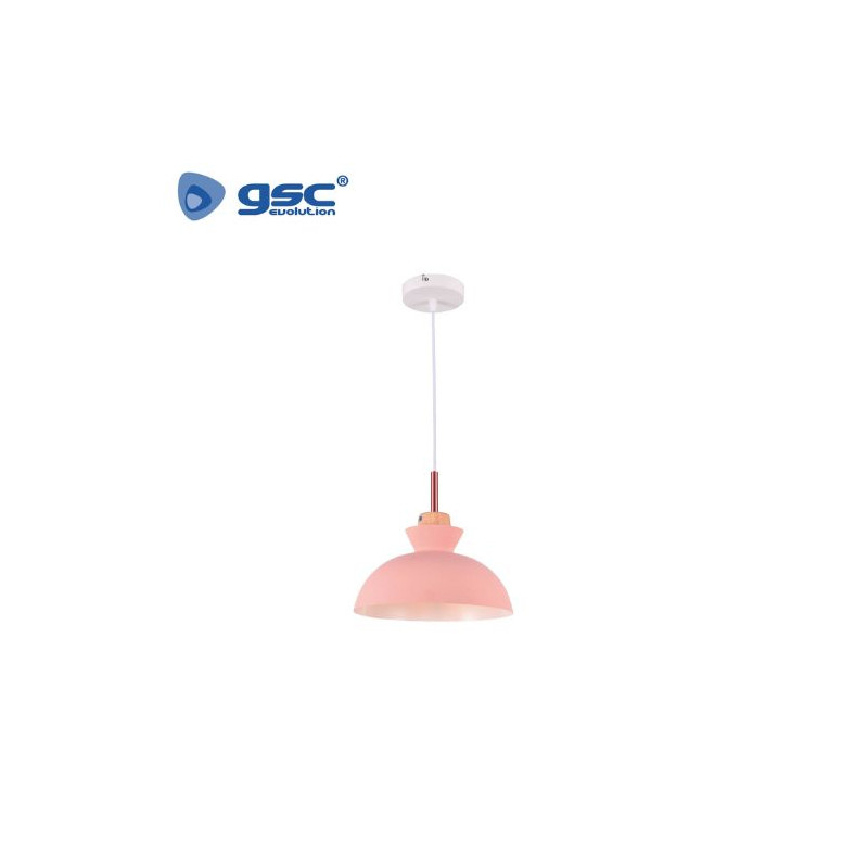 Lámpara colgante Serie Sompara E27 40w Diámetro 280mm Rosa GSC C1/1