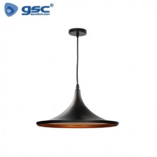 Lámpara de techo colgante Serie Bauchi E27 Ø350mm Negro