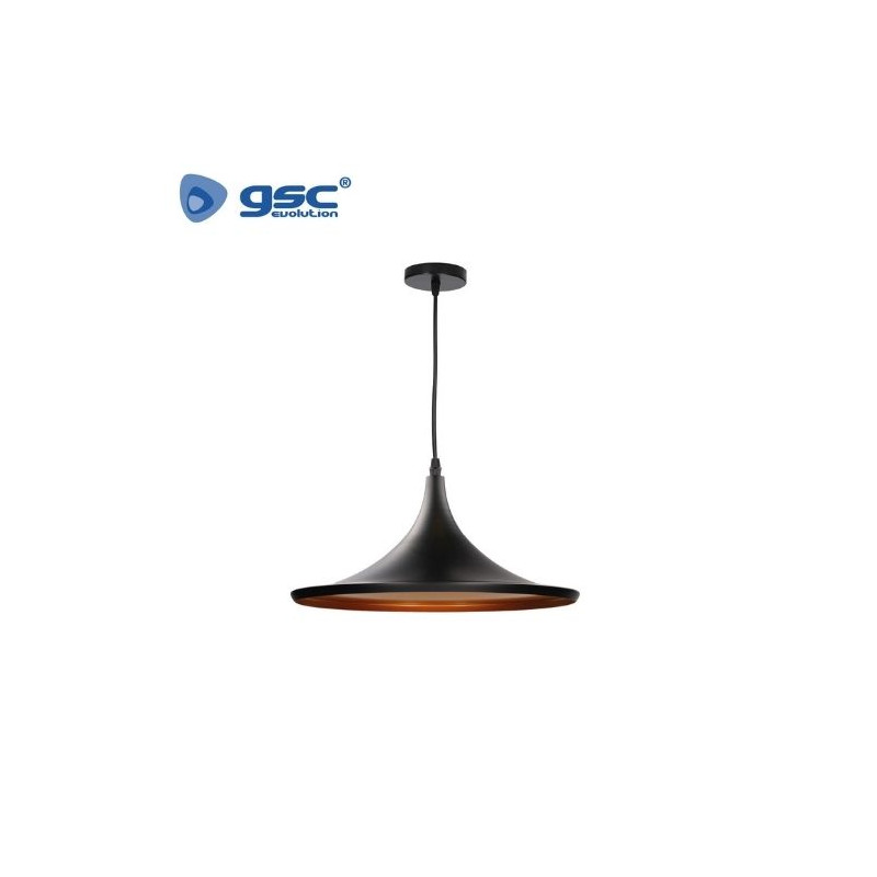 Lámpara de techo colgante Serie Bauchi E27 Ø350mm Negro