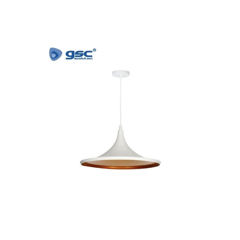 Lámpara de techo colgante Serie Bauchi E27 Ø350mm Blanco