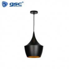 Lámpara de techo colgante Serie Gombe E27 Ø240mm Negro