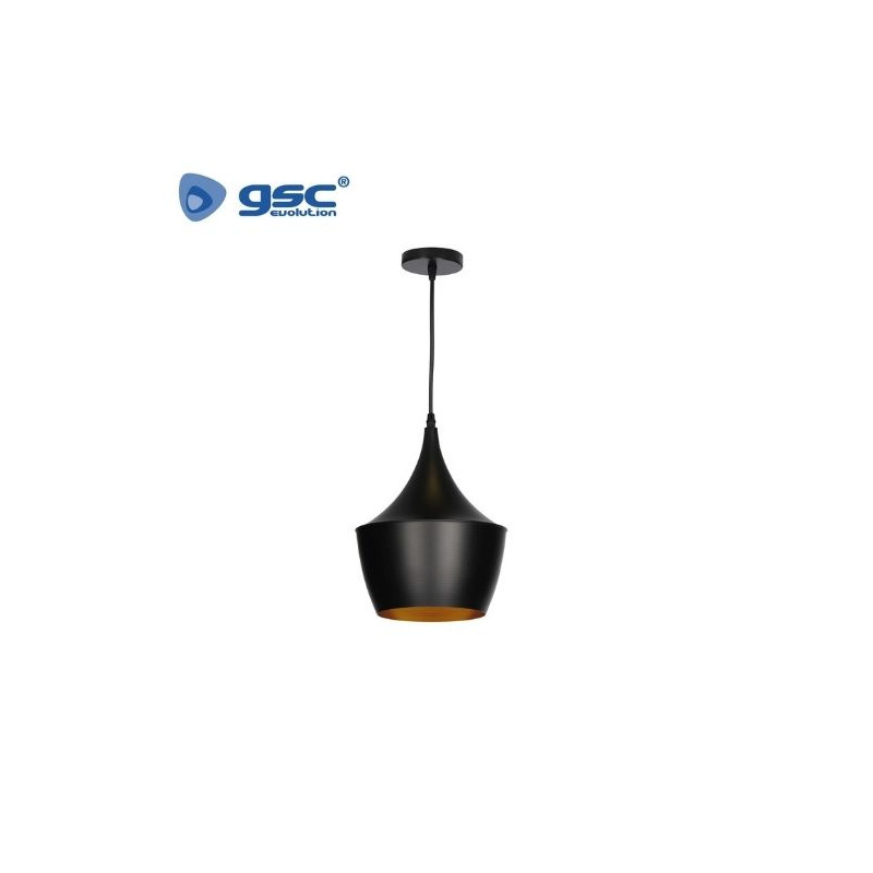 Lámpara de techo colgante Serie Gombe E27 Ø240mm Negro