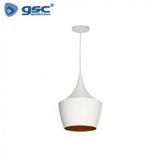 Lámpara de techo colgante Serie Gombe E27 Ø240mm Blanco