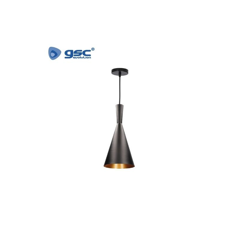 Lámpara de techo colgante Serie Ekiti E27 Ø180mm Negro