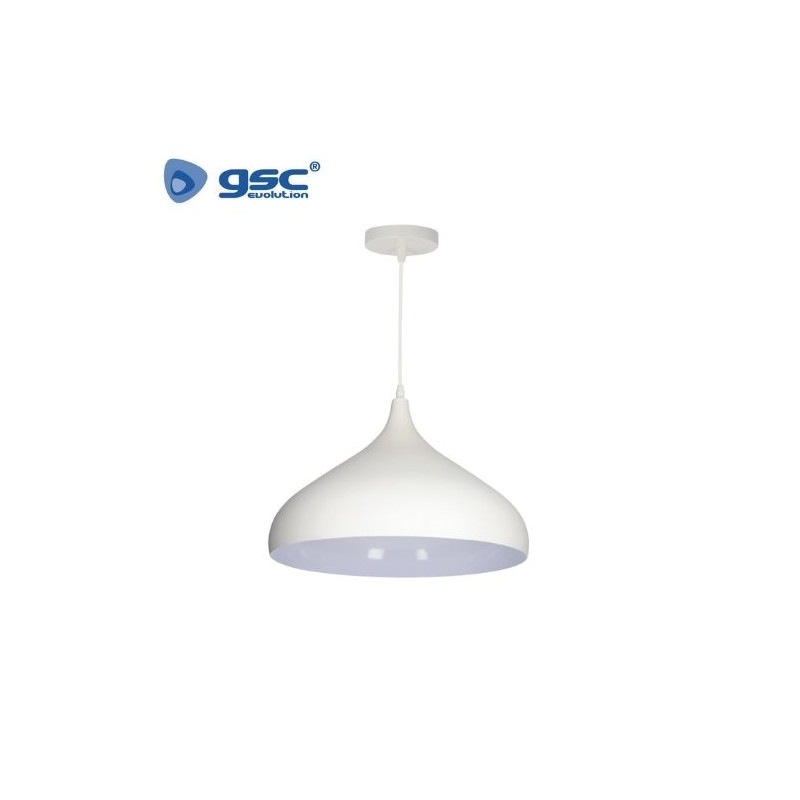 Lámpara de techo colgante Serie Nola E27 Ø420mm Blanco