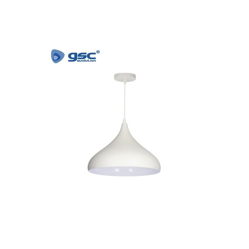 Lámpara de techo colgante Serie Nola E27 Ø320mm Blanco