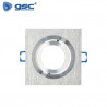 Aro cuadrado basculante Aluminio GU10 Incluido 90mm Empotramiento 75mm GSC C10/100