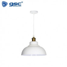 Lámpara de techo colgante Serie Akure E27 Ø290mm Blanco