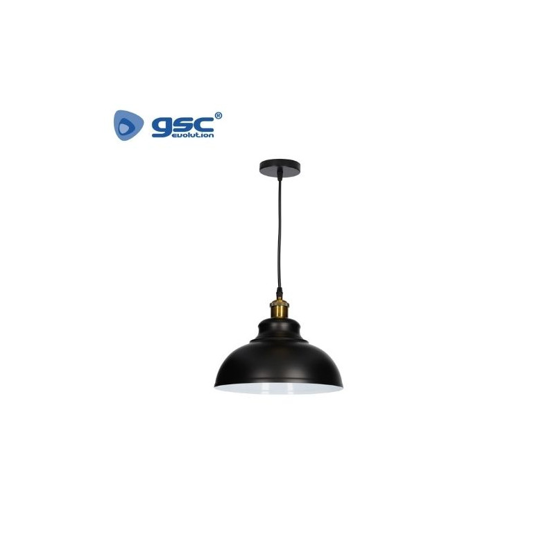 Lámpara de techo colgante Serie Akure E27 Ø290mm Negro