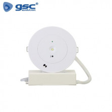 Downlight LED Redondo EMPOTRABLE de emergencia c/ autotest 3w 6000K 120Lm Diámetro 140x23mm GSC