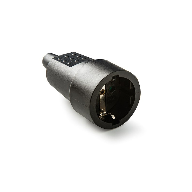 Base móvil 16A 220V TT Caucho Negro Diámetro 4,8mm Retractilado FAMATEL 20