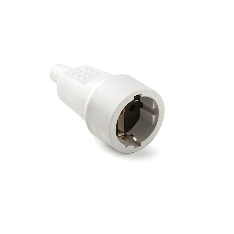 Base móvil 16A 220V TT PVC Goma Blanco Diámetro 4,8mm Blíster FAMATEL  C18