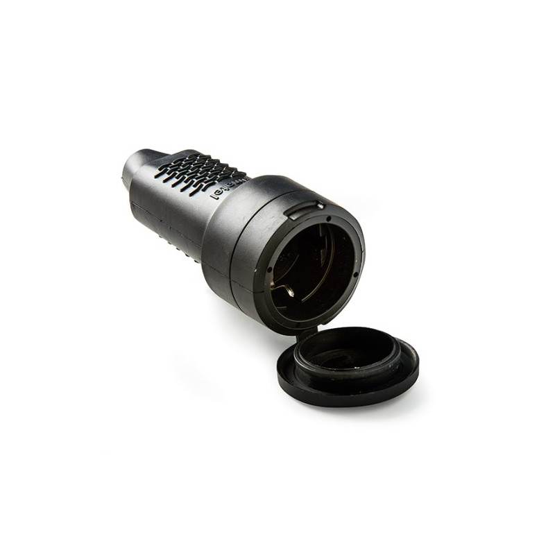 Base móvil 16A 220V TT Goma Negro con tapa Diámetro 4,8mm IP44 Retractilado FAMATEL 10