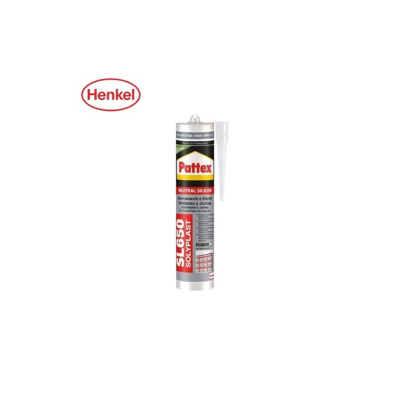 Pattex Silicona neutra SL650 Ventanas y Juntas Cartucho 300ml - Gris Antracita Ral 7016