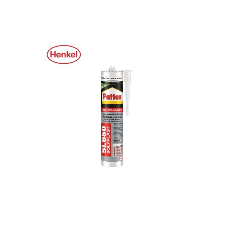 Pattex Silicona neutra SL650 Ventanas y Juntas Cartucho 300ml - Marrón Ral 8017