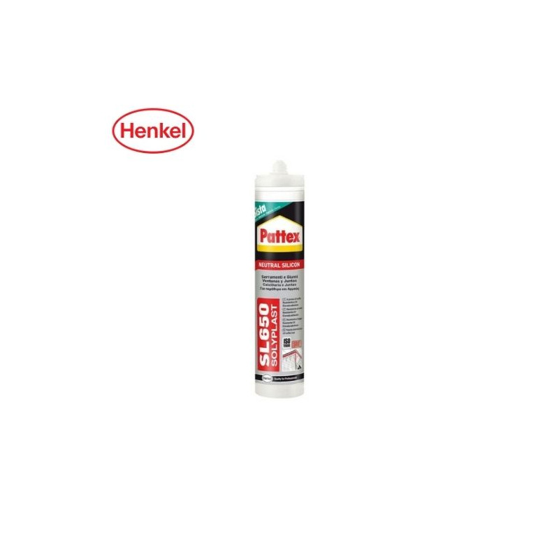 Pattex Silicona neutra SL650 Ventanas y Juntas Cartucho 300ml - Inox