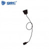 Portalámpara E27 silicona Cable textil 1m Negro GSC C1/50