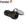 Base móvil 16A 220V TT con Tapa Goma Negro Diámetro 4,8mm IP54 FAMATEL C1/6