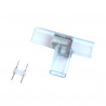 Conector clip T para Tira de LED 220V (220030-220060-220160) (Bolsa de 5 unidades) SILVER C1