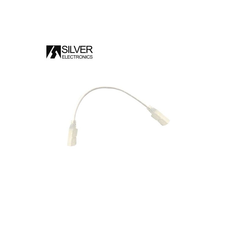 Conector clip con Cable para unir Tira LED 220V IP65 Para la ref.221030/22060 SILVER