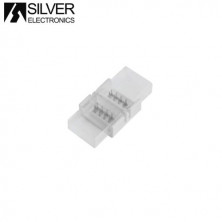 Para Tiras LED 230V Serie PRO RGB Conector intermedio para unir IP44 (precio bolsa 5 uds) SILVER