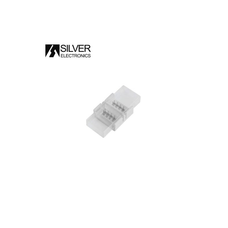 Para Tiras LED 220V Serie PRO RGB Conector intermedio para unir IP44 (precio bolsa 5 uds) SILVER