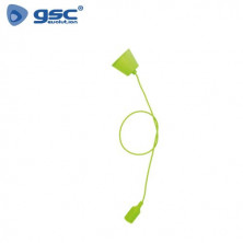 Portalámpara E27 silicona Cable textil 1m Verde GSC UUS C1/50