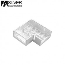 Para Tiras LED 230V Serie PRO Monocolor Conector acodado para unir IP44 (precio bolsa 5 uds) SILVER