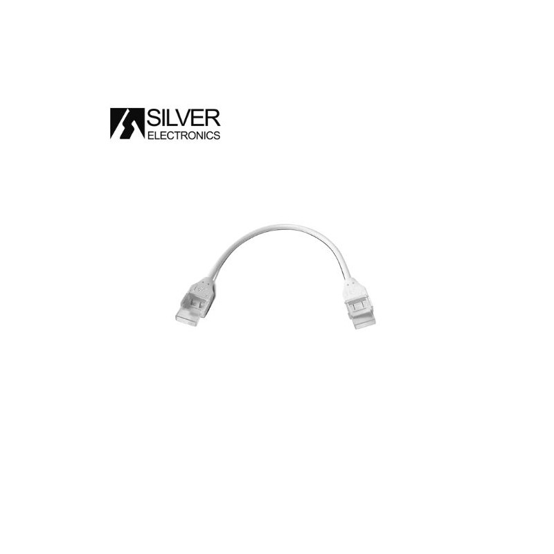 Para Tiras LED 220V Serie PRO RGB Cable con conectores para unir IP44 SILVER