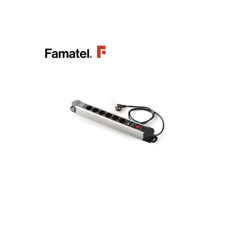 Base 6 Tomas TT 3x1,5mm 1,5 metros de cable+ 2 Cargador USB Protegida FAMATEL