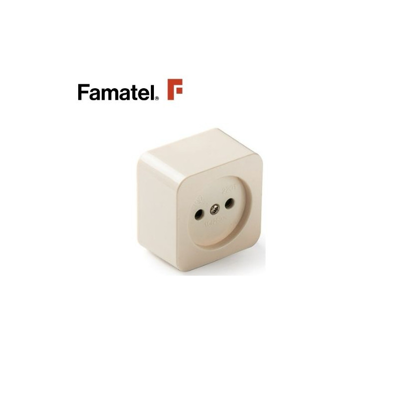 Mecanismo superficie Base 2P sin pozo porcelana 10A-220V FAMATEL UUS