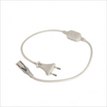 Para Tiras LED 230V Serie STANDAR Monocolor Cable con conector+ enchufe 20 cm IP65 SILVER