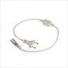 Para Tiras LED 230V Serie STANDAR Monocolor Cable con conector+ enchufe 20 cm IP65 SILVER