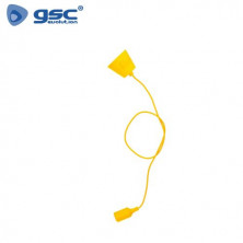 Portalámpara E27 silicona Cable textil 1m Amarillo GSC UUS C1/50