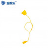 Portalámpara E27 silicona Cable textil 1m Amarillo GSC UUS C1/50