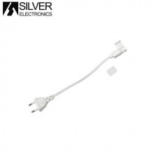 Cable alimentación + tapa final para tira LED 220V (221020/30/40/60-2210230/330/430/630) IP44 SILVER