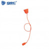 Portalámpara E27 silicona Cable textil 1m Naranja GSC UUS C1/50