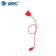 Portalámpara E27 silicona Cable textil 1m Rojo ÚLTIMAS UNIDADES 0