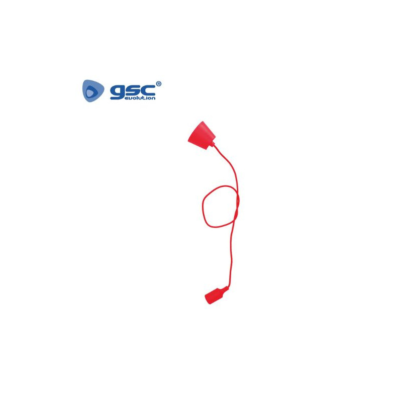 Portalámpara E27 silicona Cable textil 1m Rojo ÚLTIMAS UNIDADES 0